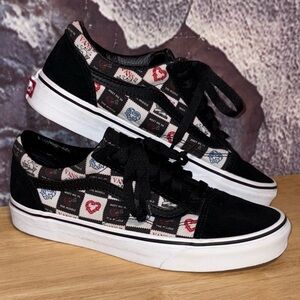 Vans Old Skool Love letters Black Skate Low Sneaker Shoes SZ Men's 6 WMN 7.5